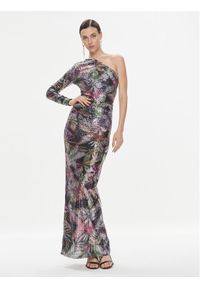 Just Cavalli Sukienka wieczorowa 75PAO946 Kolorowy Slim Fit. Materiał: syntetyk. Wzór: kolorowy. Styl: wizytowy