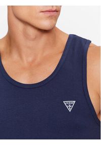 Guess Tank top U97M02 K6YW1 Granatowy Regular Fit. Kolor: niebieski. Materiał: bawełna