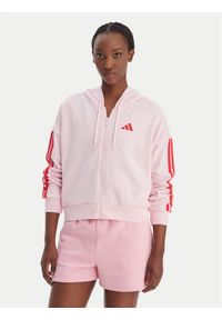 Adidas - adidas Bluza Essentials 3-Stripes KD4789 Różowy Regular Fit. Kolor: różowy. Materiał: syntetyk, bawełna #1