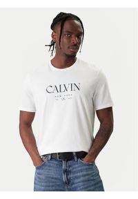 Calvin Klein T-Shirt LV04RE807G Biały Regular Fit. Kolor: biały. Materiał: bawełna #1