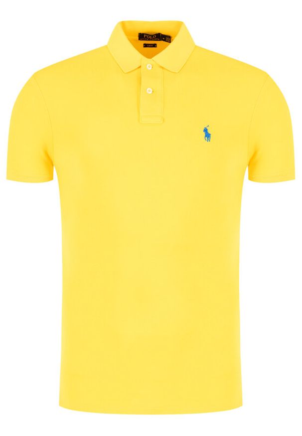 Polo Ralph Lauren Polo Core Replen 710795080 Żółty Slim Fit. Typ kołnierza: polo. Kolor: żółty. Materiał: bawełna