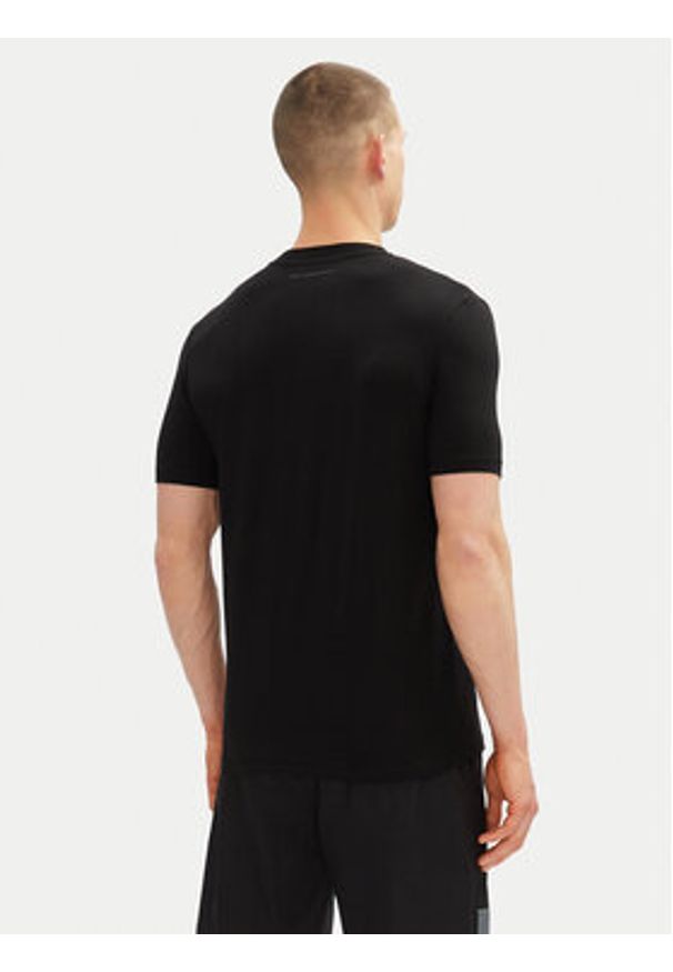 Karl Lagerfeld - KARL LAGERFELD T-Shirt 755750 500221 Czarny Regular Fit. Typ kołnierza: dekolt w karo. Kolor: czarny. Materiał: bawełna