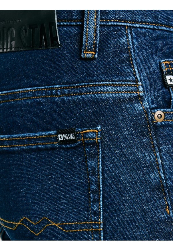 Big-Star - Jeansy męskie skinny granatowe Jeffray 663. Okazja: na co dzień. Stan: obniżony. Kolor: niebieski. Styl: elegancki, casual, klasyczny
