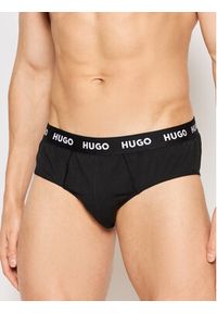 Hugo Komplet 3 par slipów 50469763 Czarny. Kolor: czarny. Materiał: bawełna
