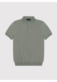 Pako Lorente - PAKO LORENTE – Zielony t-shirt polo. Okazja: na co dzień. Typ kołnierza: polo. Kolor: zielony, biały. Materiał: wiskoza, poliester. Styl: elegancki, casual #8