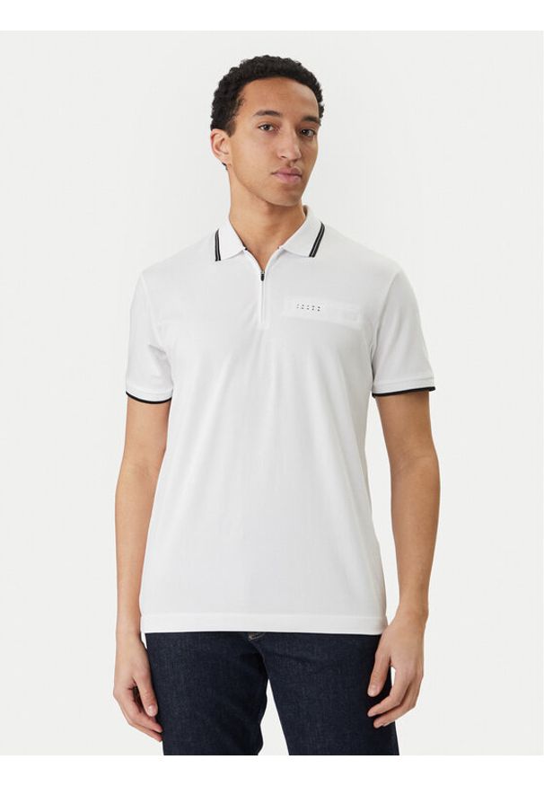 Jack & Jones Polo Fusion 12289953 Biały Regular Fit. Typ kołnierza: polo. Kolor: biały. Materiał: syntetyk