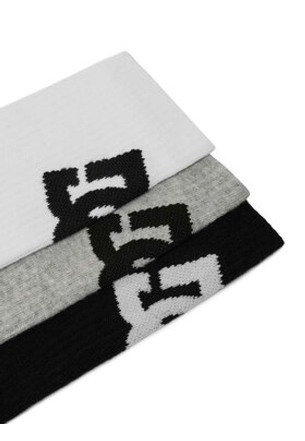 DC Zestaw 3 par wysokich skarpet unisex AS_DC_02W_SS25 (3-PACK) Biały. Kolor: biały. Materiał: materiał, bawełna