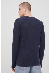 Jack & Jones sweter bawełniany męski kolor granatowy lekki. Kolor: niebieski. Materiał: bawełna. Długość rękawa: długi rękaw. Długość: długie #4