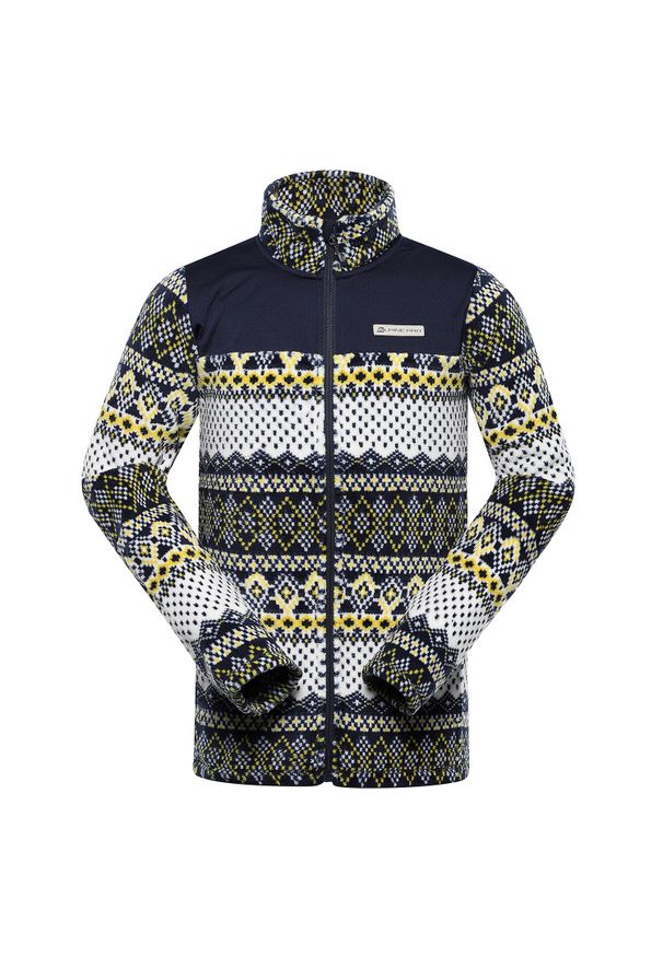 ALPINE PRO - Bluza męska polarowa ciepła Alpine Pro Eflin. Kolor: żółty. Materiał: polar. Sport: wspinaczka, turystyka piesza