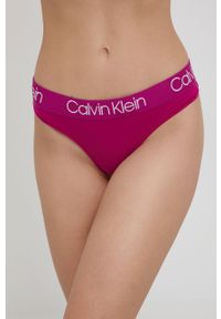 Calvin Klein Underwear Stringi kolor fioletowy. Kolor: fioletowy
