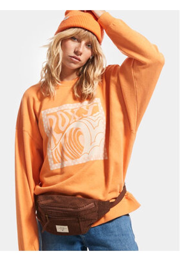 Roxy Bluza Take Yourplaceb Otlr ERJFT04745 Pomarańczowy Regular Fit. Kolor: pomarańczowy. Materiał: bawełna