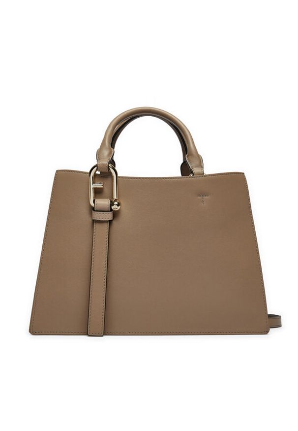 Furla Torebka Nuvola Medium WB01336-BX2045-1257S Beżowy. Kolor: beżowy. Materiał: skórzane