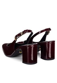 Gino Rossi - GINO ROSSI Czółenka JORDANA-115997 Bordowy. Kolor: czerwony. Materiał: lakier, skóra #7