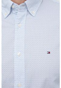 TOMMY HILFIGER - Tommy Hilfiger koszula bawełniana męska kolor niebieski regular z kołnierzykiem button-down. Typ kołnierza: button down. Kolor: niebieski. Materiał: bawełna. Długość: długie #2