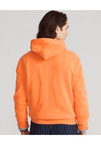 Ralph Lauren - RALPH LAUREN - Pomarańczowa bluza z kapturem Graphic. Typ kołnierza: kaptur. Kolor: pomarańczowy. Materiał: tkanina, bawełna, prążkowany. Wzór: nadruk #5
