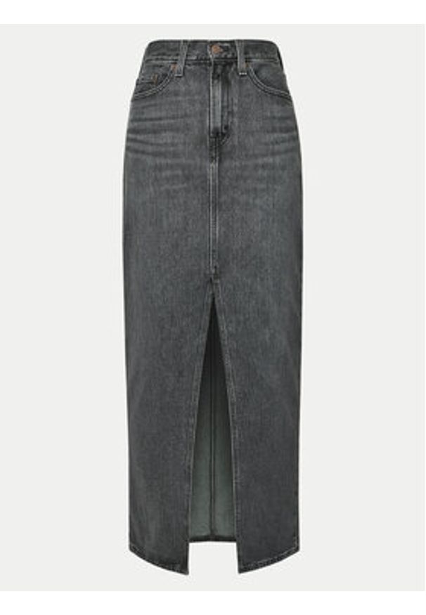 Levi's® Spódnica jeansowa A7512-0003 Czarny Regular Fit. Kolor: czarny. Materiał: bawełna