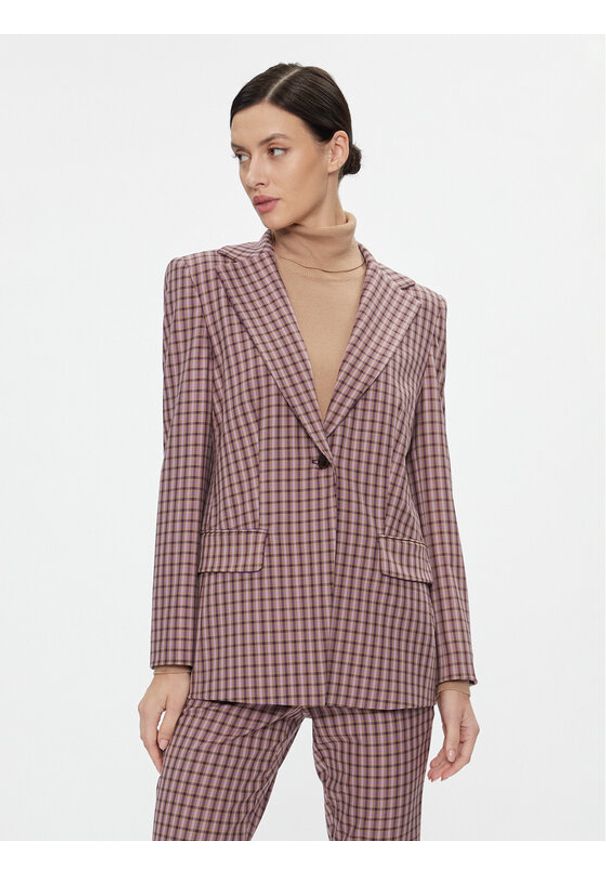 Marella Marynarka Tonale 2330460236200 Fioletowy Regular Fit. Kolor: fioletowy. Materiał: syntetyk