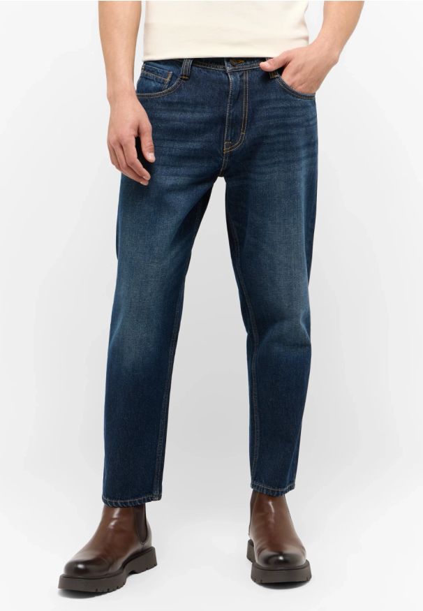 Mustang - Męskie Spodnie Jeansowe MUSTANG Denver Tapered Denim Blue 1015511 5000 880