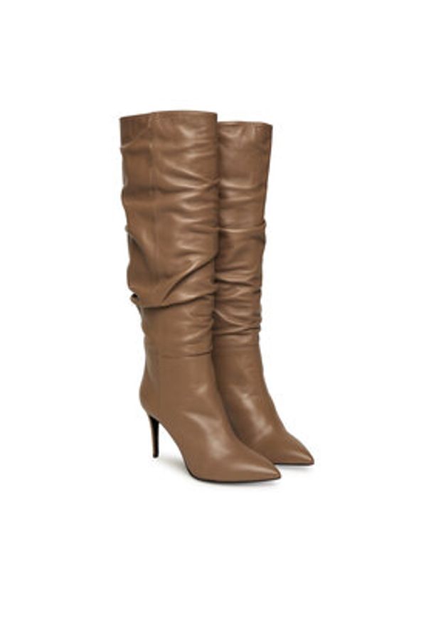 Pollini Kozaki SA26038M0NTE0135 Brązowy. Kolor: brązowy. Materiał: skóra