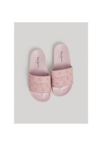 Klapki Pepe Jeans Slider Sport W, Kobiety. Kolor: różowy. Materiał: materiał. Styl: sportowy