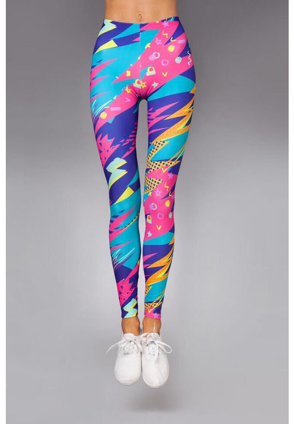 Legginsy sportowe damskie DEEP TRIP Pixy. Kolor: wielokolorowy