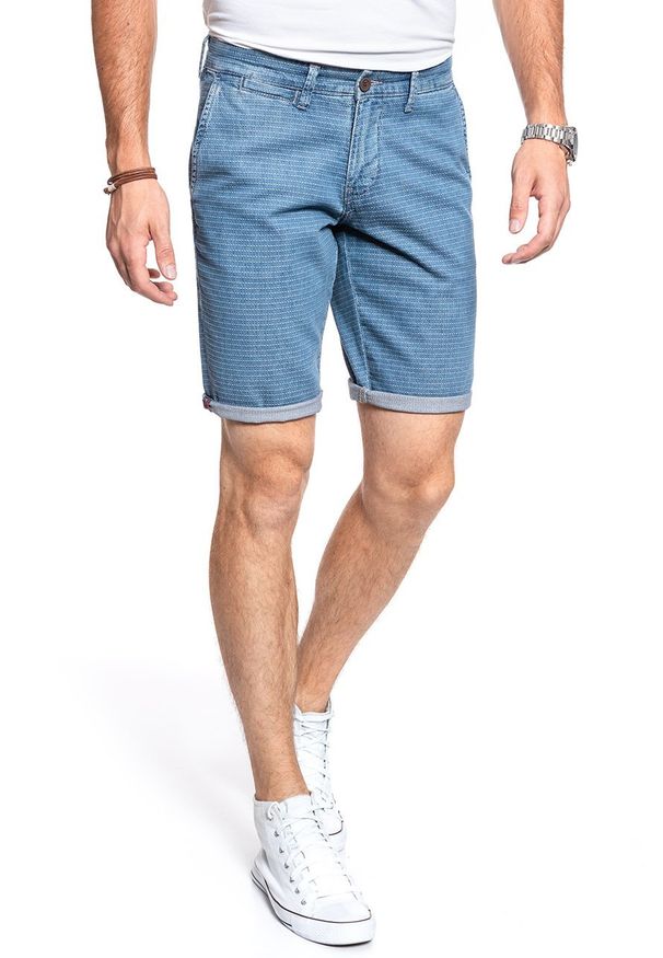 Mustang - SPODENKI MUSTANG Classic Chino Short Denim Blue 1007751 5000 310. Materiał: denim