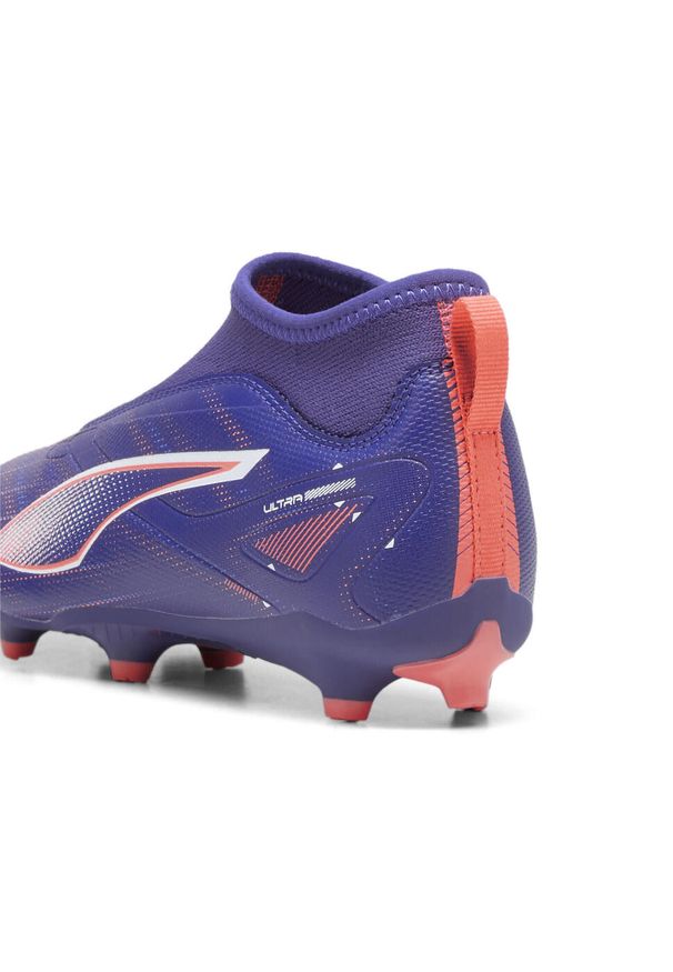 Puma - Młodzieżowe buty piłkarskie bez sznurowania ULTRA 5 MATCH+ PUMA. Kolor: biały, wielokolorowy, różowy, niebieski. Sport: piłka nożna