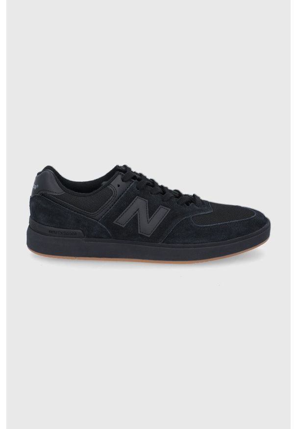 New Balance - Buty zamszowe AM574CBL. Nosek buta: okrągły. Zapięcie: sznurówki. Kolor: czarny. Materiał: zamsz. Model: New Balance 574