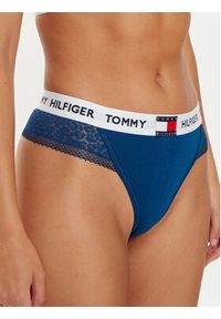 TOMMY HILFIGER - Tommy Hilfiger Stringi UW0UW05619 Niebieski. Kolor: niebieski. Materiał: bawełna #4