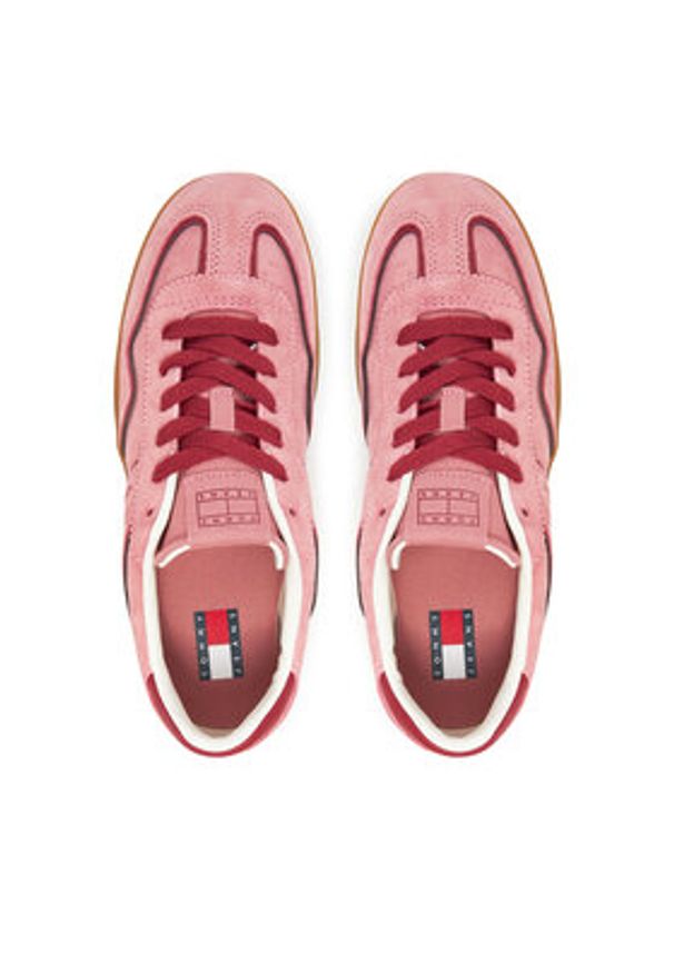 Tommy Jeans Sneakersy The Greenwich EN0EN02806 Różowy. Kolor: różowy. Materiał: zamsz, skóra