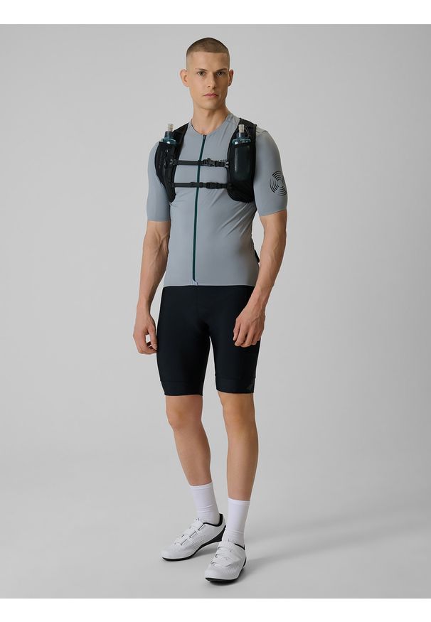 4f - 4F Spodenki kolarskie z żelową wkładką męskie - czarne S. Kolor: czarny. Materiał: materiał, dzianina. Długość: długie. Sport: kolarstwo