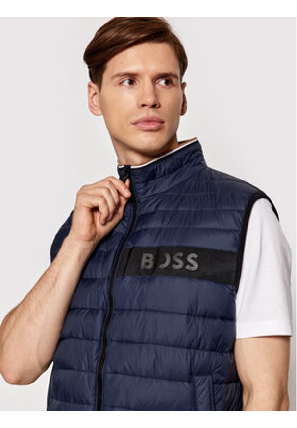 BOSS - Boss Kamizelka Darolan 50464300 Granatowy Regular Fit. Kolor: niebieski. Materiał: syntetyk