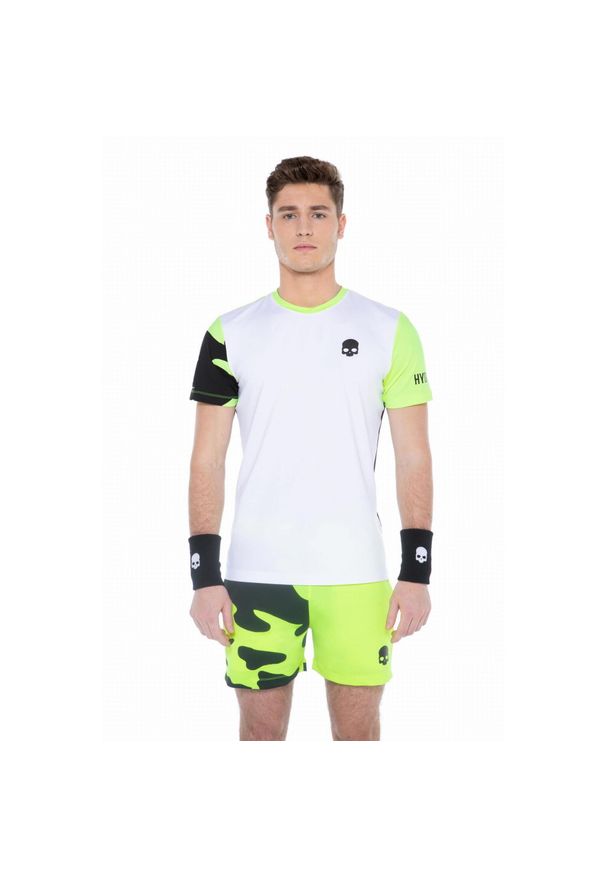 HYDROGEN - Koszulka do tenisa z krótkim rękawem męska Hydrogen TECH CAMO TEE. Kolor: biały, żółty, wielokolorowy. Długość rękawa: krótki rękaw. Długość: krótkie. Sport: tenis