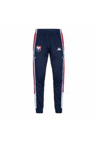 Kappa - Spodnie dresowe dziecięce SM Caen Rebuns 2024/25. Kolor: niebieski, biały, wielokolorowy. Materiał: dresówka. Sport: piłka nożna