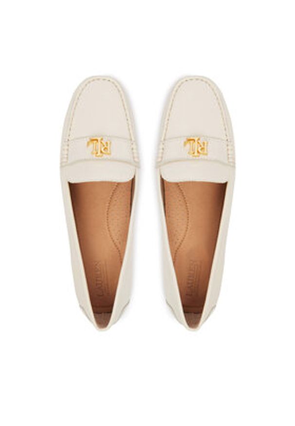 Lauren Ralph Lauren - LAUREN RALPH LAUREN Mokasyny 802852847025 Biały. Kolor: biały. Materiał: skóra