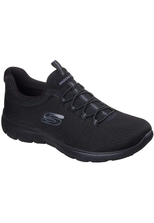 skechers - Adidasy Skechers Summits-summer Blush, Kobiety. Kolor: czarny. Materiał: materiał. Sport: fitness