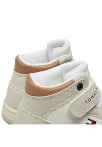 TOMMY HILFIGER - Tommy Hilfiger Sneakersy High Top Lace-Up/Velcro SneakerT3X9-33342-1269 M Biały. Kolor: biały. Materiał: skóra #5