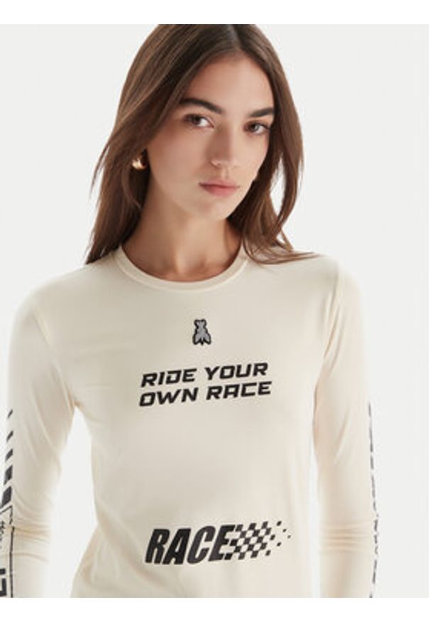 Patrizia Pepe Bluzka 2M4517/J357-J4Q2 Écru Regular Fit. Materiał: syntetyk