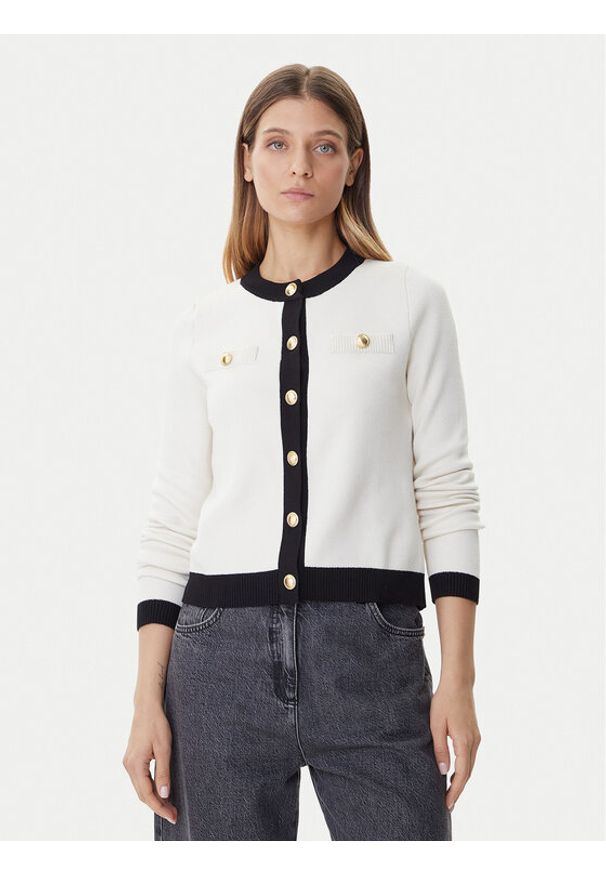 Vero Moda Kardigan Oli 10336384 Beżowy Regular Fit. Kolor: beżowy. Materiał: wiskoza