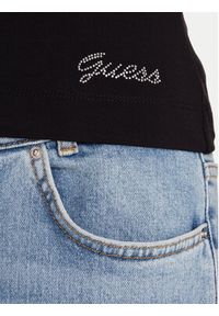 Guess Bluzka W5BP46 KCYV2 Czarny Slim Fit. Kolor: czarny. Materiał: wiskoza #5