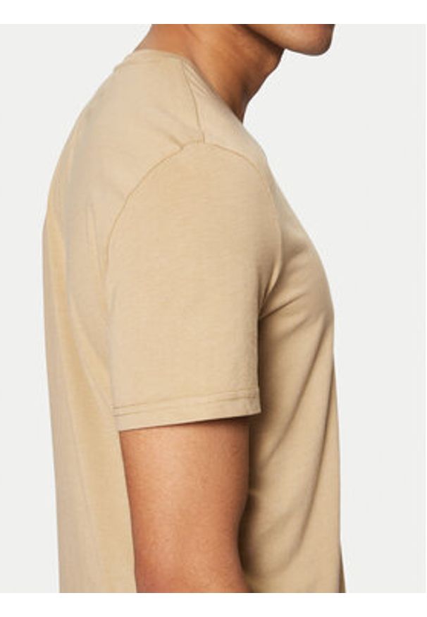 Tommy Jeans T-Shirt Jaspe DM0DM20364 Beżowy Slim Fit. Kolor: beżowy. Materiał: bawełna, syntetyk