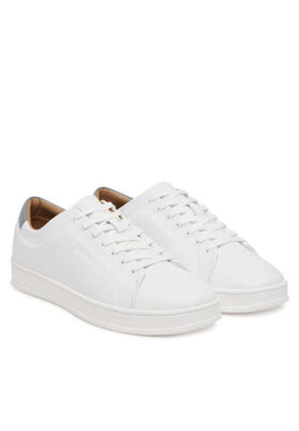 Calvin Klein Sneakersy Pure Low Laceup Cupsole Hf Lth HM0HM01859 Biały. Kolor: biały. Materiał: skóra