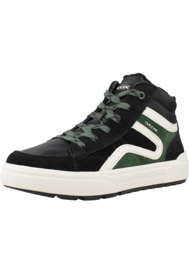 Geox - Buty GEOX J WEEMBLE Zielony. Kolor: czarny, zielony, wielokolorowy. Sport: turystyka piesza