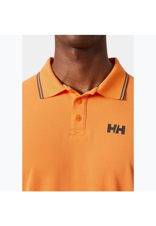 Koszulka polo męska Helly Hansen Kos Polo. Typ kołnierza: polo. Kolor: pomarańczowy