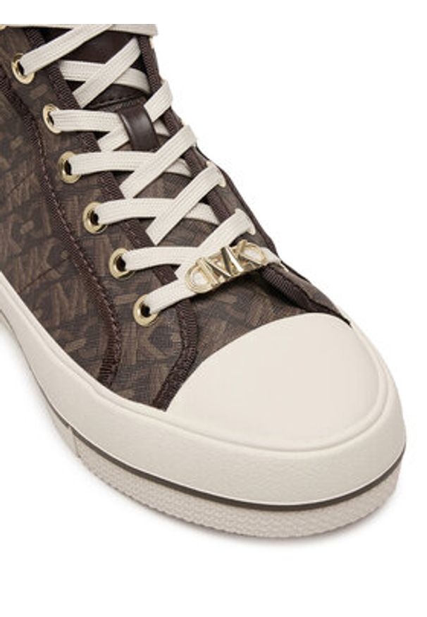 MICHAEL Michael Kors Trampki Evy High Top 43F4EYFE5B Brązowy. Kolor: brązowy. Materiał: skóra
