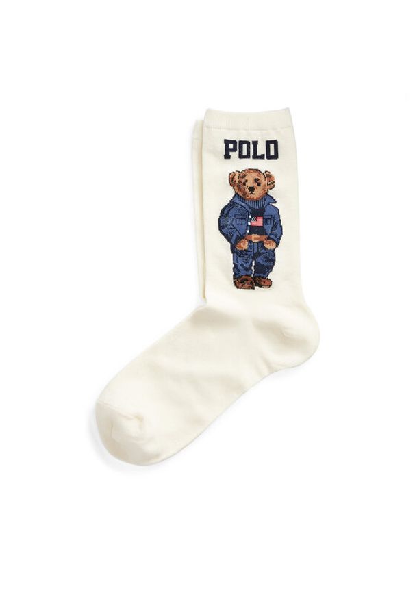 Polo Ralph Lauren Skarpety długie 455792964001 Biały. Kolor: biały. Materiał: materiał