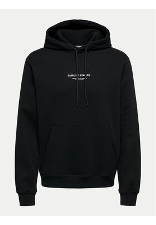 Only & Sons Bluza Curated 22030921 Czarny Regular Fit. Kolor: czarny. Materiał: bawełna, syntetyk
