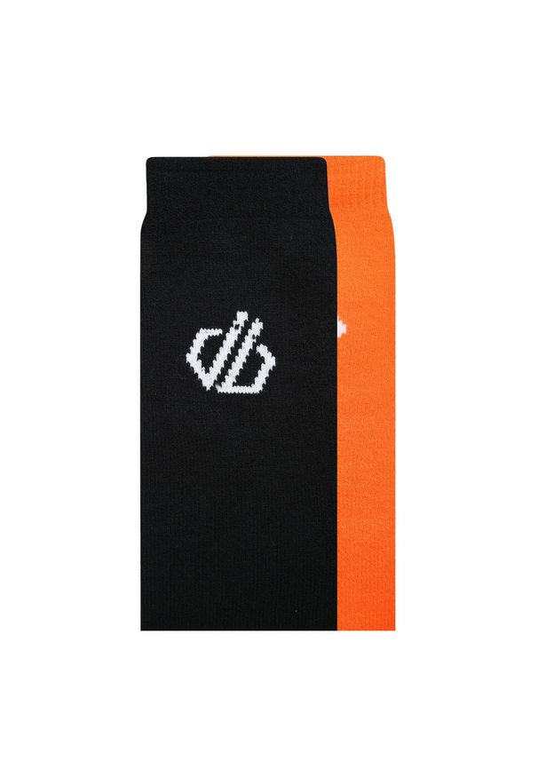 DARE 2B - Skarpetki Unisex Dla Dorosłych 2pak. Kolor: czarny, pomarańczowy, wielokolorowy. Sport: turystyka piesza