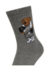 Polo Ralph Lauren Skarpety wysokie damskie 455982937001 Szary. Kolor: szary. Materiał: materiał, bawełna