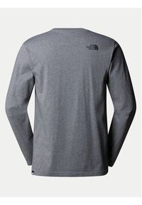 The North Face Longsleeve Simple Dome NF0A87QN Szary Regular Fit. Kolor: szary. Materiał: syntetyk, bawełna. Długość rękawa: długi rękaw #4